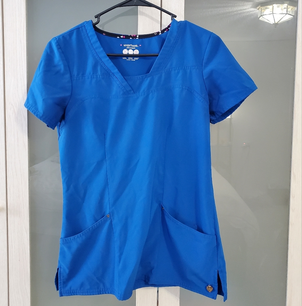 Heart Soul blue scrub set